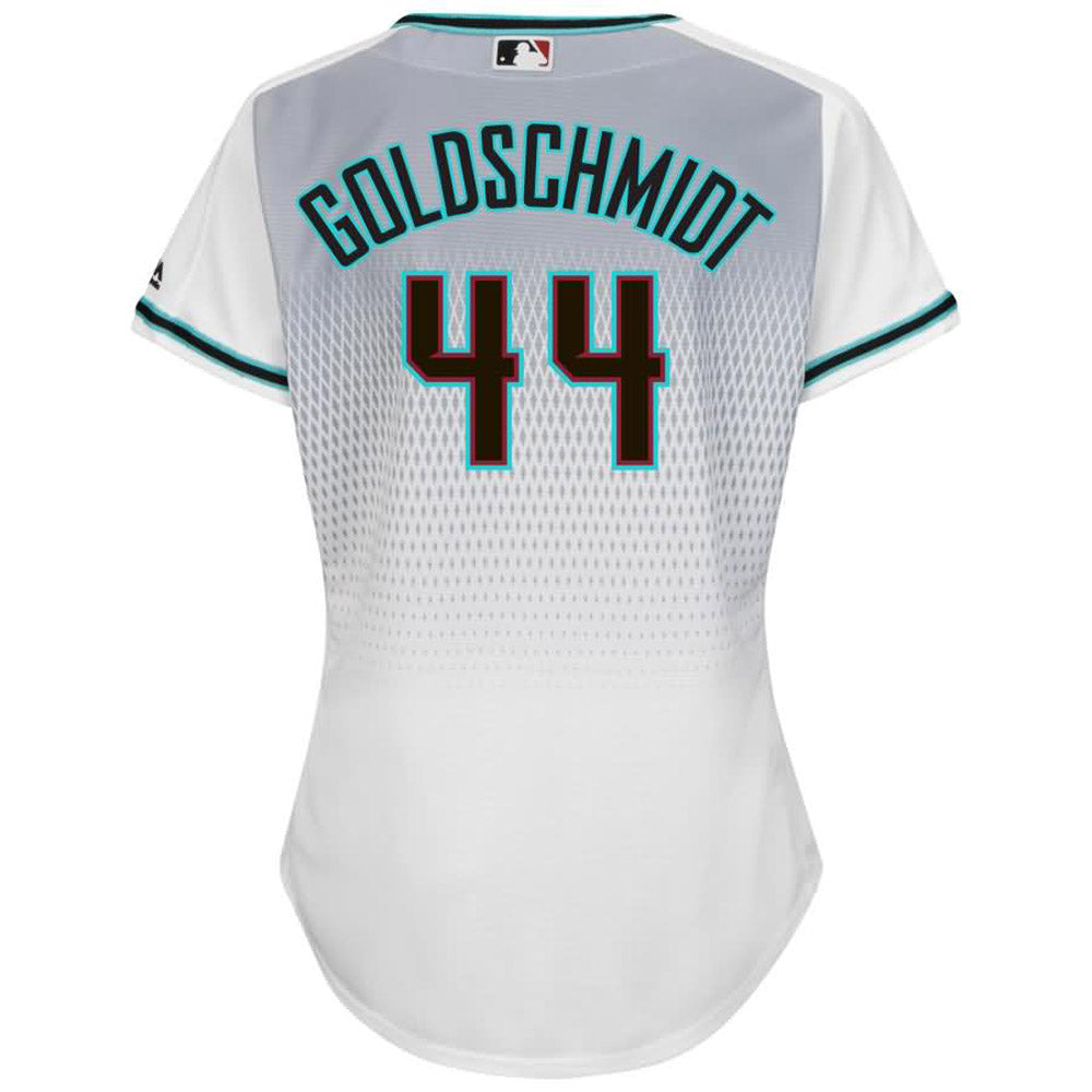 Women's Arizona Diamondbacks Paul Goldschmidt Replica Home Jersey - White/Teal